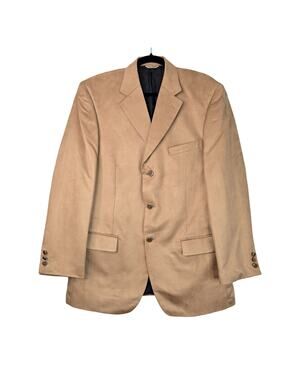 Luca Rossi Blazer Mens 40R Tan Camel Sport Coat Notch Lapel 3 Button Jacket
